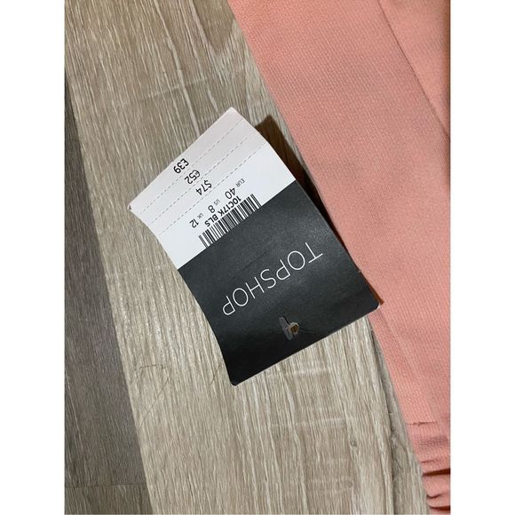 Topshop NWT Pink Off-the-Shoulders Summer Mini Dress, Size 8, MSRP $74 - Picture 7 of 11